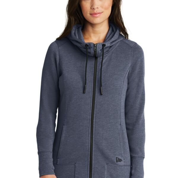 ® Ladies Tri Blend Fleece Full Zip Hoodie Thumbnail